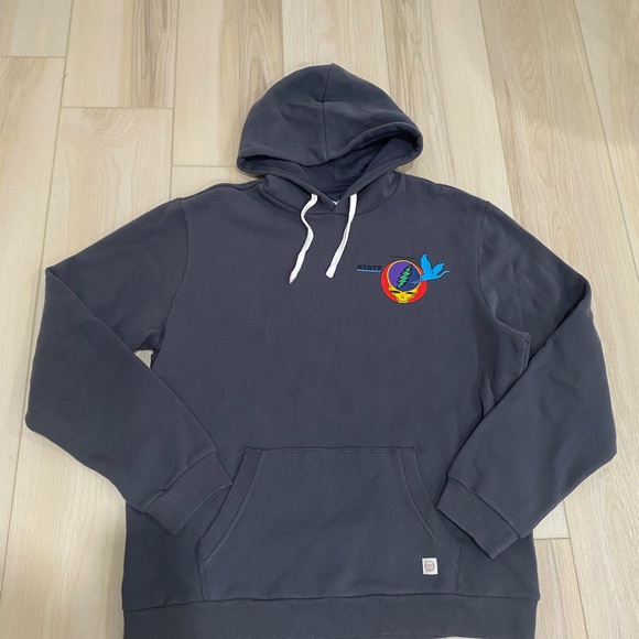 Grateful Dead Hoodie by Marine Layer M Grey Shoreline Amphitheatre Unisex Rare - Picture 1 of 11